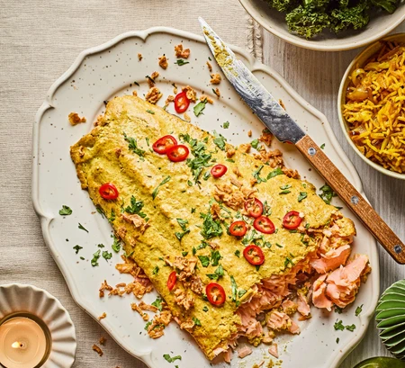 Tandoori spiced salmon