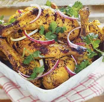 Tandoori-style grilled chicken