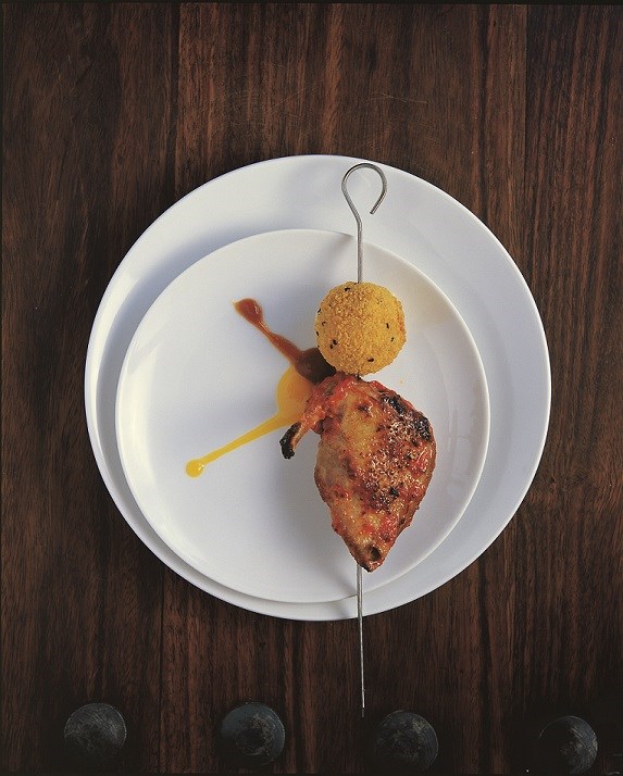 Tandoori-style pigeon breasts