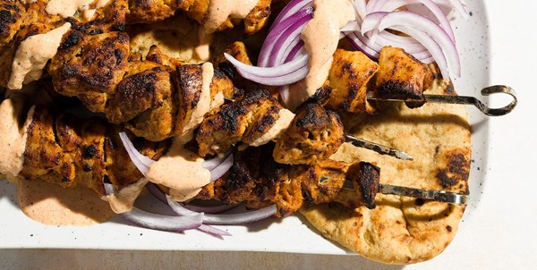 Tandoori-style yogurt-marinated chicken