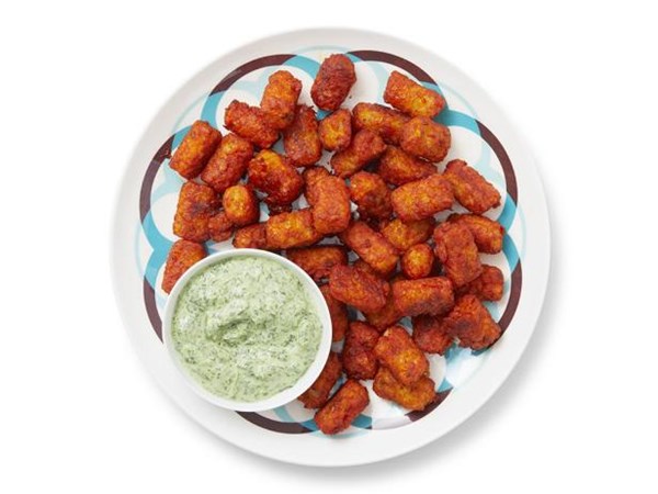 Tandoori Tots with yogurt chutney