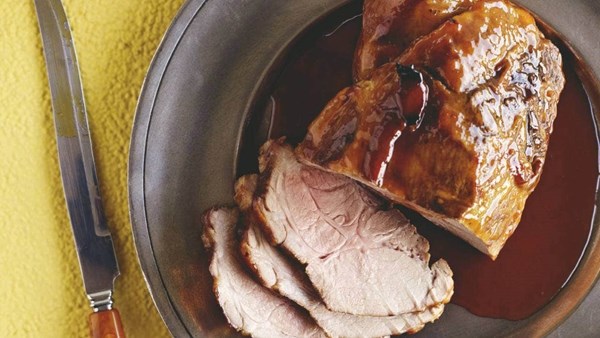 Tangelo and maple glazed pork with sage mash