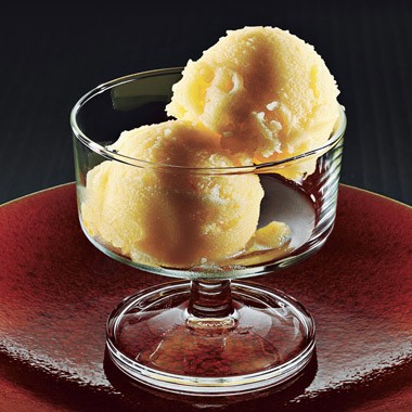 Tangerine and Prosecco sorbet