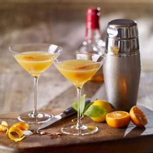 Tangerine bourbon sidecars