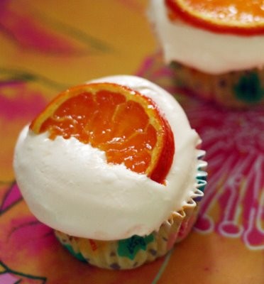 Tangerine cupcakes