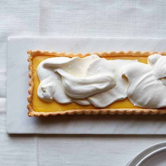 Tangerine curd tart