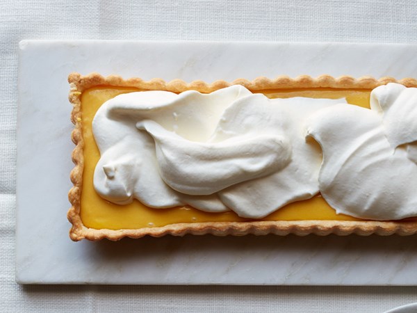 Tangerine curd tart