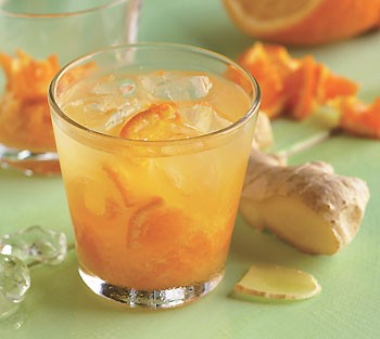 Tangerine-ginger caipirinhas