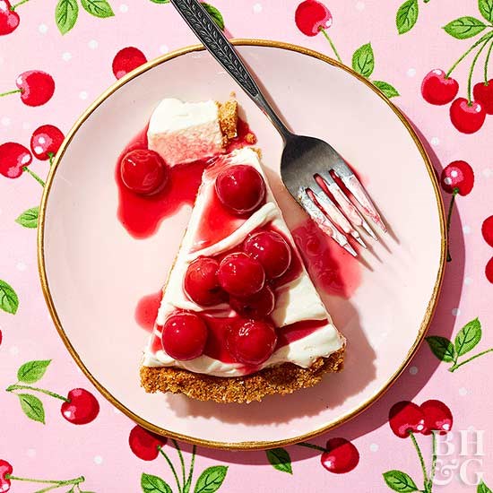 Tangy cream cheese and cherry pie