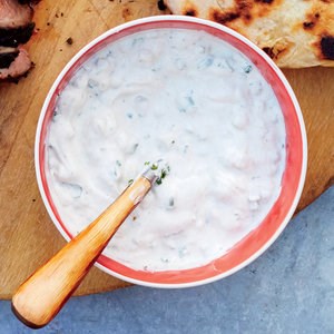 Tangy cucumber-yogurt sauce
