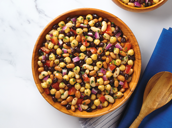 Tangy four bean salad