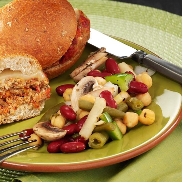 Tangy four-bean salad