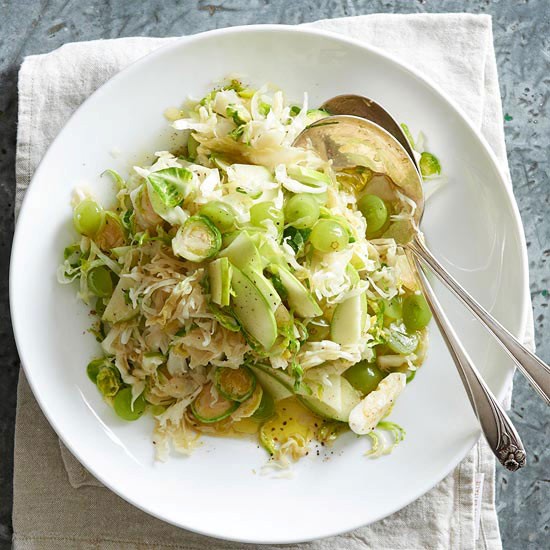 Tangy grape and apple slaw
