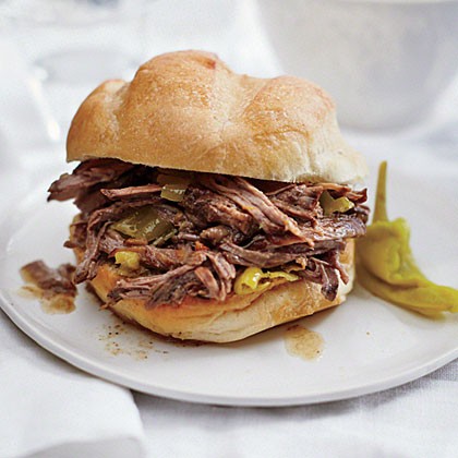 Tangy Italian beef sandwiches