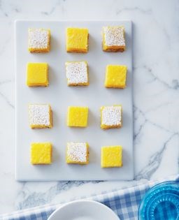 Tangy lemon walnut squares