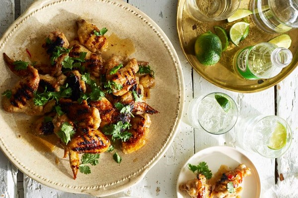 Tangy Rose’s Lime–glazed wings 