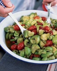 Tangy tomatillo salad with sun-dried tomatoes