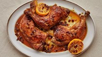 Tangy vinegar chicken with barberries and orange