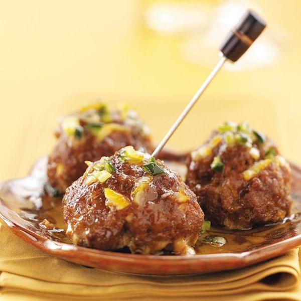 Tapas meatballs with orange glaze