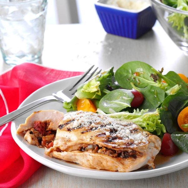 Tapenade-stuffed chicken breasts