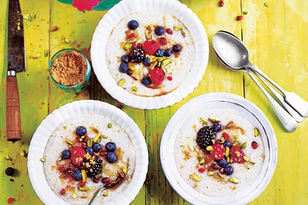 Tapioca pudding with summer berries
