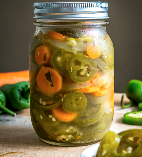 Taqueria style pickled jalapenos and carrots