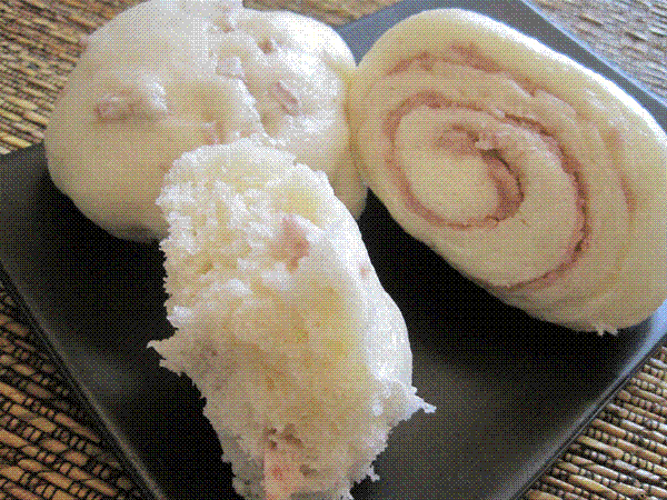 Taro steamed buns [two ways] (Yùxiāng mántóu / 芋香饅頭)