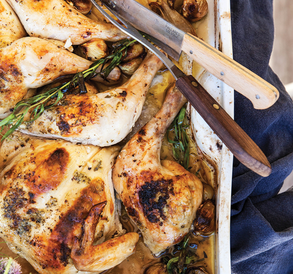 Tarragon and garlic butterfly chicken 