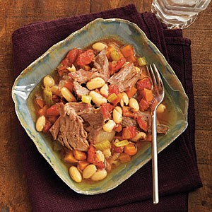 Tarragon lamb shanks with cannellini beans