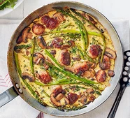 Tarragon mushroom & sausage frittata