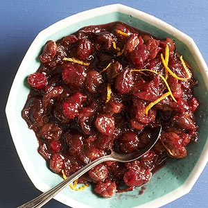 Tart cherry-cranberry relish