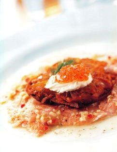 Tartare of char with rosti potato
