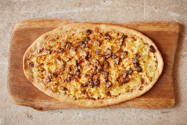 Tarte flambée with le Gruyère AOP