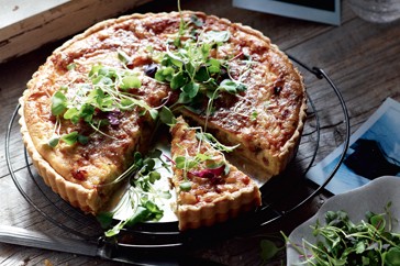 Tarte Flamiche with paprika thyme pastry