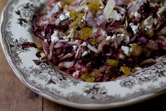 Tassajara warm red cabbage salad