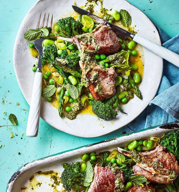 Taste of spring traybake