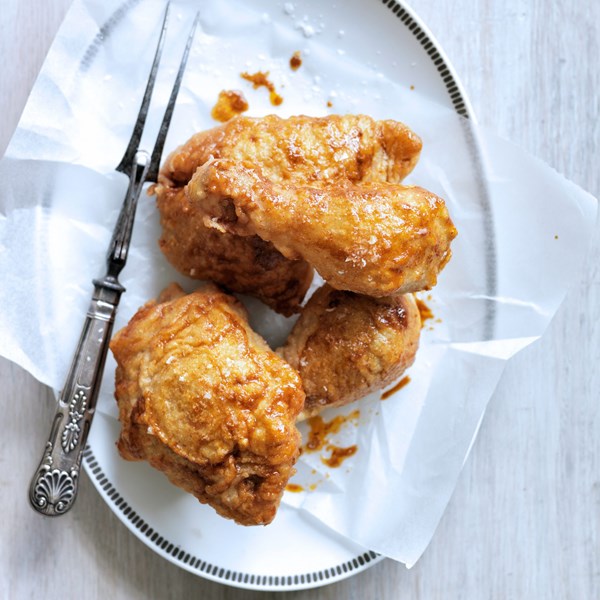 Tea-brined & double-fried hot chicken [Erik Anderson and Josh Habiger]