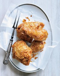 Tea-brined and double-fried hot chicken