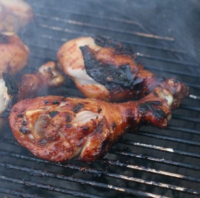 Tea-chile smoked grilled chicken with Korean spices