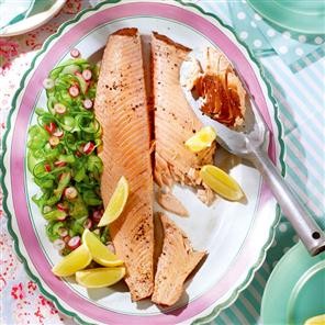 Tea-poached salmon