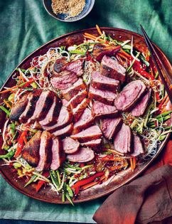 Tea-smoked duck salad