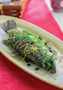 Tea-smoked sea bass
