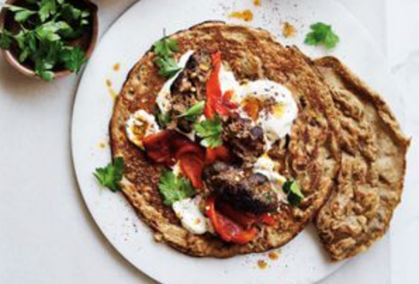 Teff souvlaki with easy kofte