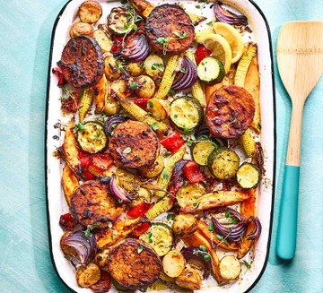 Tempeh traybake