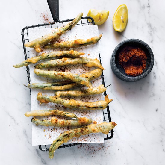 Tempura green beans