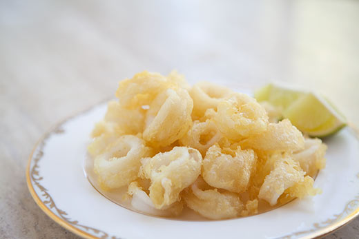 Tempura squid