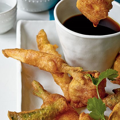 Tempura tofu and spring vegetables
