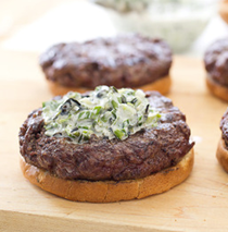 Tender, juicy grilled burgers