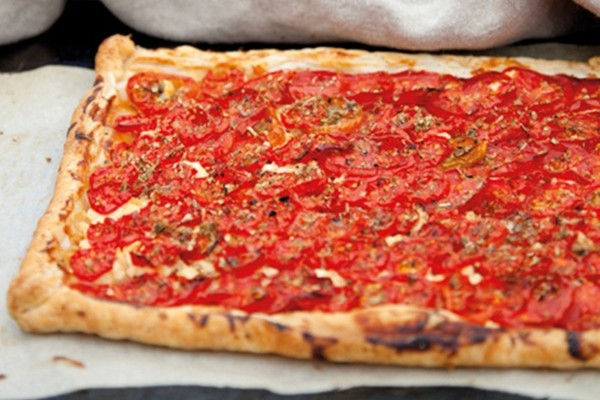 Tender tomato tart