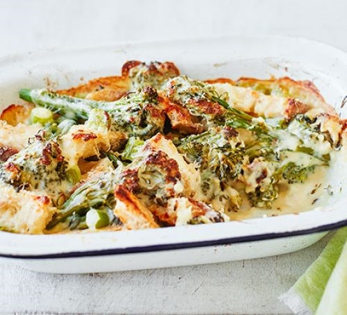 Tenderstem broccoli bread bake